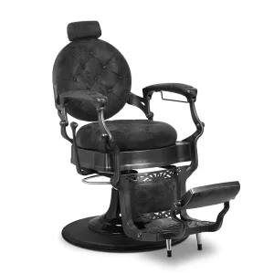 Classic Heavy Duty Black Barber Chair Hydraulic Vintage Antique Hair Cutting Leather Seat for Salons