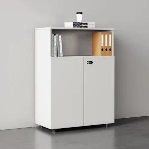 Classic Luxury Filing Cabinet Book Storage MDF Board Rolling Locking File Cabinet Tall Office File Folder Cabinet