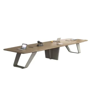 Classic Modern Conference Table and Chairs Set Office Building Company Negotiation Boardroom Durable Long Meeting Table
