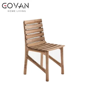 Classic Teak Dining Side Chair Season Smart Poolside Seating for Hotel Alfresco & Villa Loggia