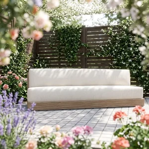 Classic Teak Outdoor Sofa Dining Table Chair All Weather Durable Exterior Patio Backyard Villa Leisure Dining Furniture