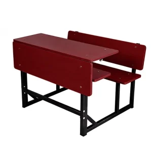 Classroom Double Seat Combined Desk Chair Durable Plywood Tabletop Custom Dimension for Campus Educational Projects