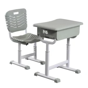 Classroom Furniture Adjustable Ergonomic Desk Chair Set School Single Study Table and Chair for Adult