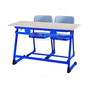 Classroom Furniture School Study Furniture Student Desk with Chairs Design 2 Student Double School Desk Wooden School Desk