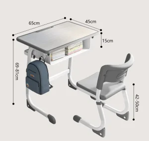 Classroom Liftable Adjustable ABS Comfortable Eco Friendly Durable Student Desks Chairs Set Training Institutions Primary