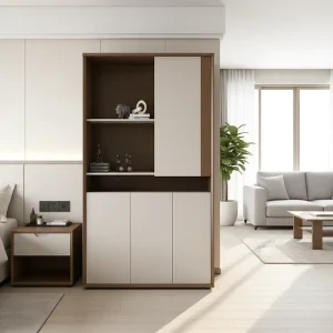 Classy Modern MDF Wood Filing Cabinet Bookshelf Multifunction Large Capacity Freestanding Modular Storage for Workshop Home