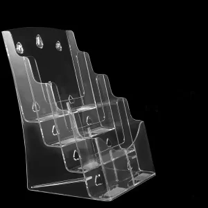 Clear Acrylic Desktop File Organizer Office Document and Magazine Rack Brochure Storage Stand Catalog Display Rack