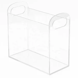 Clear Acrylic Magazine Desk Organizer Open Top Bookshelf for Desktop Storage Modern Magazine Racks Floor Furniture for Office