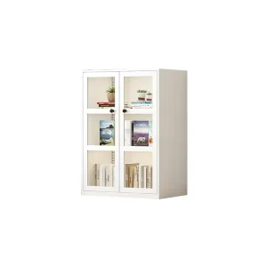 Clear Glass Door Metal Bookcase 3 Layer Steel Filing Cabinet Modern Durable Steel Office Furniture for Home Bedroom Living Room
