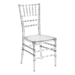 Clear Wedding Acrylic Folding Chairs Transparent Plastic Modern Hotel Chair Luxury Dining Chairs Soft Cushion Hotel Furniture