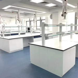 Clinic Furniture Steel Lab Bench Laboratory Furniture Steel Workstation Steel Lab Table for Dental Hospital
