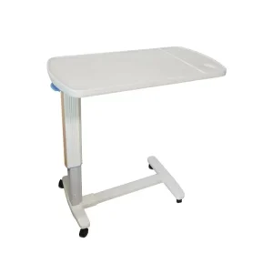Clinic Hospital Adjustable Movable Over Bed Patient Bedside Table ABS Plastic White CE ISO Certified