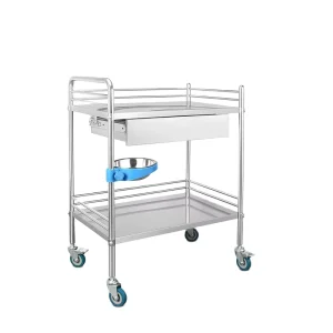 Clinic Surgical Hospital Suitable Medicine Treatment Trolley With 3 Layer Stainless Steel Hospital Trolley
