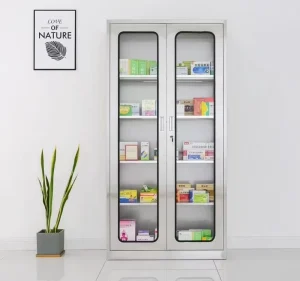 Clinic Tall Storage Cabinets Stainless Steel Medical Cabinet Hospital Furniture Customized 304 SS Cupboard