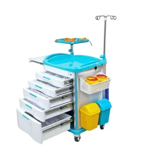 Clinical Emergency Treatment Cart Medical Crash Trolley for Anesthesia and Emergency Care