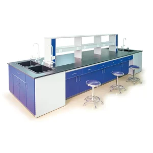 Clinical Laboratory Furniture Hospital Lab Furniture Steel Laboratory Casework with Reagent Shelves