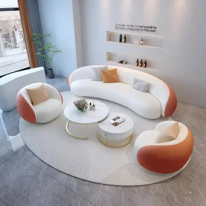 Clothing Store Office Reception Area Sofa Science Technology Cloth Different Arc Net for Beauty Salon for Apartment Use