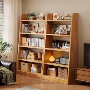 Cloud Ladder Minimalist Modern Solid Wood Bookcase Free Combination High Low Integrated Display Cube Cabinet Living Room Bedroom