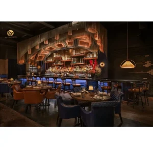 Cocktail Bar Restaurant Interior Design Modern Rooftop Bar Counter Design Commercial Hotel Restaurant Bar Furniture Set