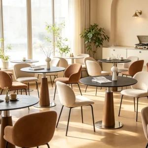 Coffee Shop Round Table Solid Wood Dining Table Household Table and Chairs Ancient Dwellings
