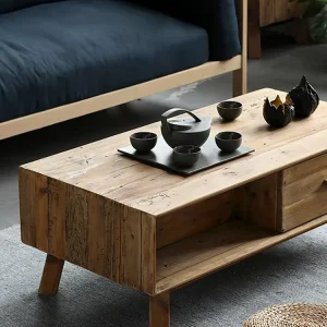 Coffee Table Living Room Furniture Multi function Antique Rustic Reclaimed Wood Coffee Tables