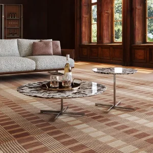 Coffee Table Round Natural Marble Italian Minimalist Luxury Living Room Furniture for Small Apartment SG036