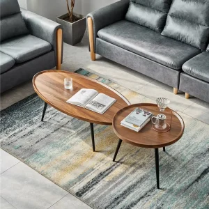 Coffee Table Storage Wood Modern Coffee Table for Home Use Square Coffee Table