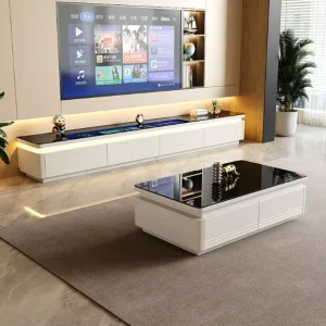 Coffee Table with Tv Stand Wooden Coffee Table for Living Room Tv Table and Coffee Table Modern Coffee Table with Drawers