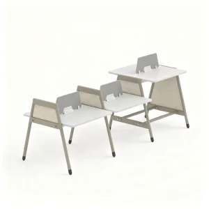 Collaborative Office Desk Shared Workstation Table with Privacy Panel Modular Office Furniture for Business Workspace