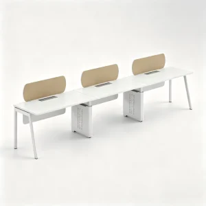 Collaborative Office Workstation Desk with Shared Frame E0 Grade MFC Tabletop for Modern Business Workspace