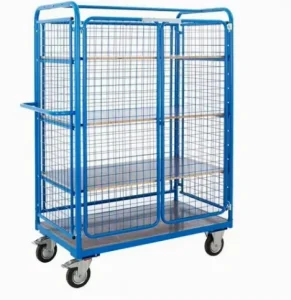 Collapsible Steel Laundry Transport Trolley Supermarket and Hotel Storage with Load Capacity for Laundry Room and Transport
