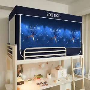 College Students’ Dormitory Ledge Mosquito Net Bed Curtain Strong Shading Integrated Upper and Lower Mosquito Nets