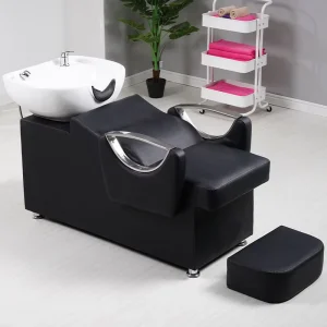 Color Custom Hair Salon Comfortable Lying Massage Furniture Washing Bed Shampoo Chair With Bowl