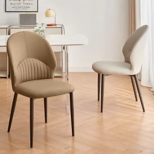Colorful Contemporary Modern PU Leather Home Bar Chair for Dining & Living Room Office Kitchen Parks With Metal Legs