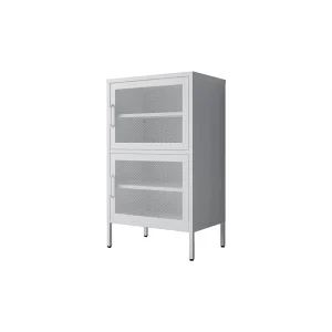 Colorful Eco friendly Steel Swing 2 Mesh Door Modern Storage Cabinet for School and Living Room TV Stand