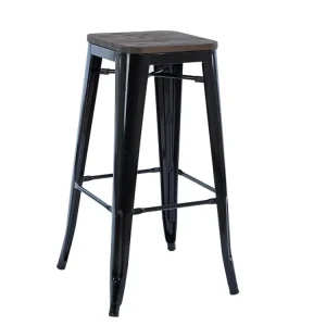 Colorful Iron Bar Stool Wood Seat Price Chairs Stools