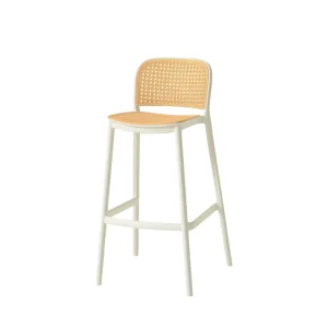 Colorful Outdoor Plastic Garden Cafe Bar Chair High Legs Bar Stool