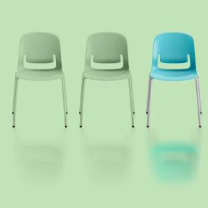 Colorful Stackable Plastic Seat and Back Waiting Chair