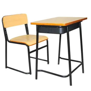 Colourful School Desk and Chair Single Modern Metal Student School Desk and Chair