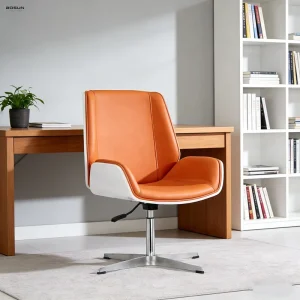 Comfort Modern Luxury Waiting Room Chair With Arms Black PU Leather Meeting Room Sled Base Visitor Chairs