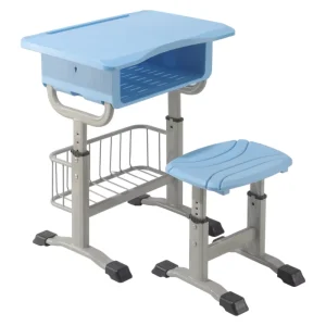 Comfortable Anti-scratch Sturdy Metal Frame Student Desk and Chair Set for Classroom School Furniture