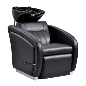 Comfortable Backwash Shampoo Station Chair Adjustable Ceramic Hair Wash Bowl with Chair for Barber Shop Beauty Salon Equipment