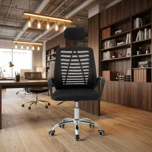 Comfortable Ergonomic Office Chair Adjustable Height Mesh High-back Computer Office Chair with Headrest