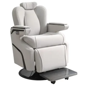 Comfortable Modern Electric Sofa for Salon Hair Beauty Grey Color Leather Massage Barber Chairs