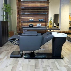 Comfortable Modern Portable Electric Recliner Shampoo Chair Synthetic Leather for Salon Gym Supermarket Use Waterproof Design