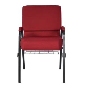 Comfortable Modern RC01 Durable Fabric Metal Stacking Church Chairs Home Office Theater Furniture Iron Material