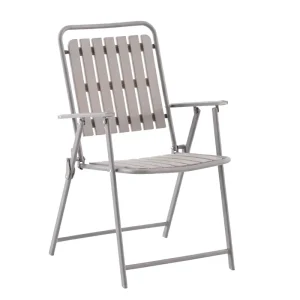 Comfortable Modern Stainless Steel Folding Chair Portable Waterproof Durable Outdoor Furniture for Parks Gardens Fishing