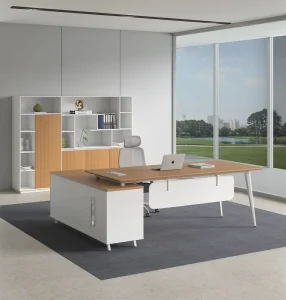 Comfortable Office Desk with Drawers and Staff Desk