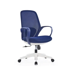 Comfortable Office Furniture Medium Back Office Desk Chairs with Wheels Mesh Chair Back Fabric Office Chair