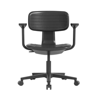 Comfortable PU Lab Furniture Industrial Stool Chair with Armrest